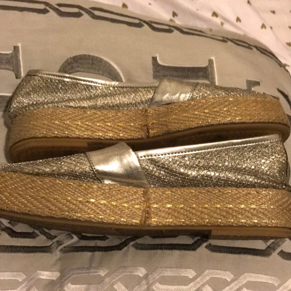 Silver Glitter Tory Burch Platform Espadrilles - image 4